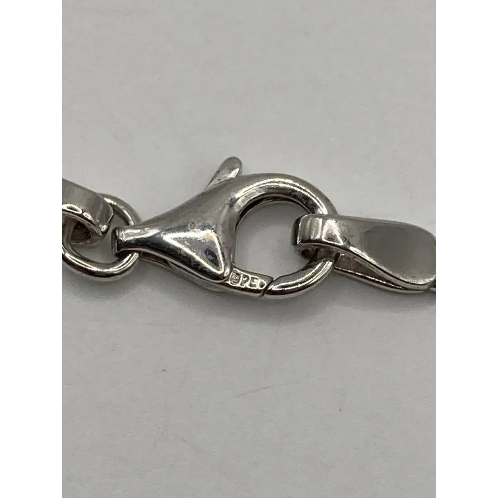 Diamonds Sterling Silver Puffy Necklace Enhancer Pendant 34